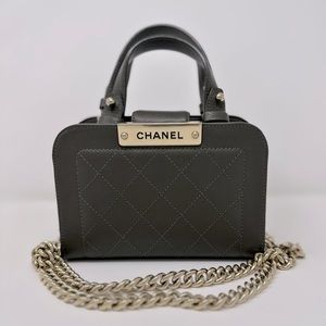 Chanel Click Label Mini tote Olive Green AUTHENTIC